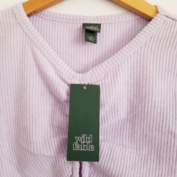 NWT Wild Fable Lavender Cozy Knit Blouse Size Medium - Picture 6 of 8